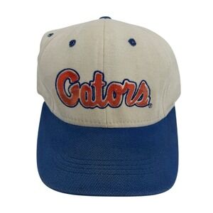 Vintage‎ Florida Gators Hat Imperial Headwear Snapback Cream Blue NCAA Baseball